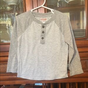 Cat & Jack Gray Striped Long Sleeve Tee